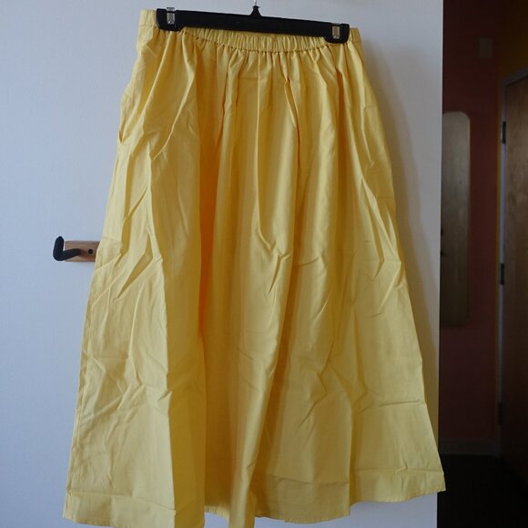 Banana Republic Factory BR Poplin Pleated Midi Skirt S Small SM - Picture 9 of 11